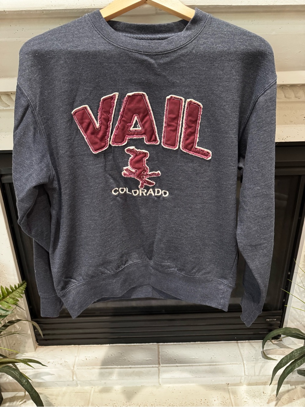 Blue 84 Navy Sweatshirt with Maroon Vail Applique